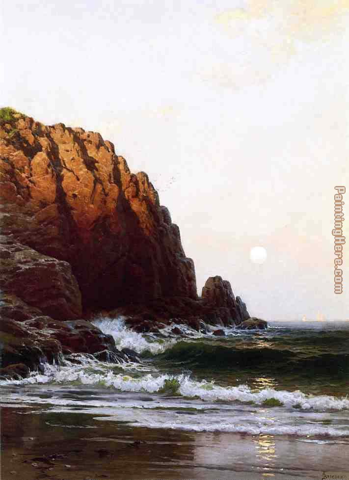 Moonrise Coast of Maine painting - Alfred Thompson Bricher Moonrise Coast of Maine art painting